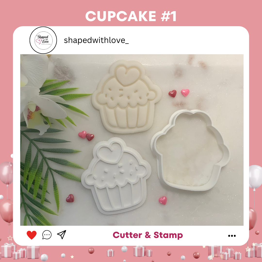Cupcake Cookie Cutter Stamp