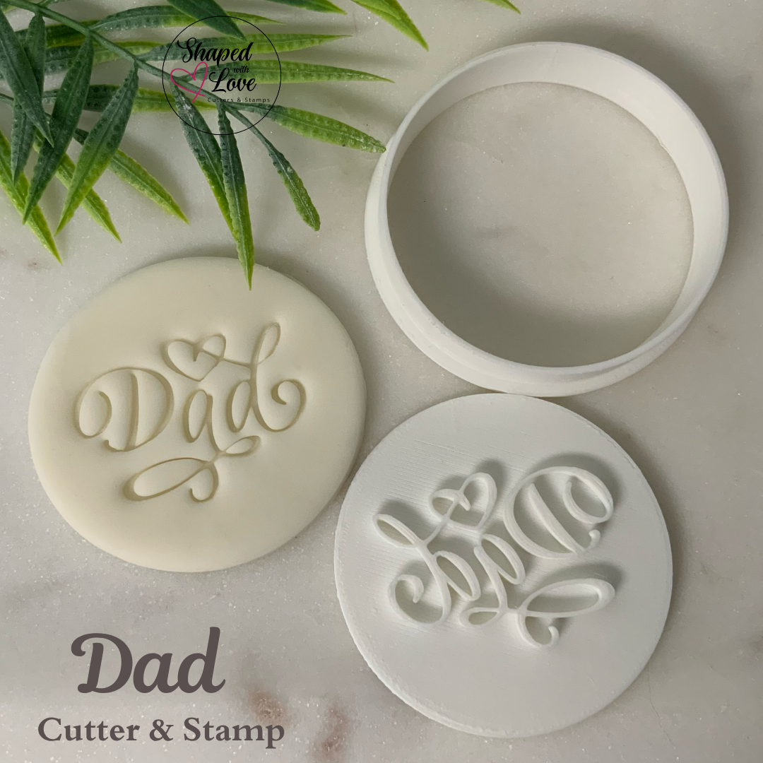 Dad Cookie Cutter Stamp