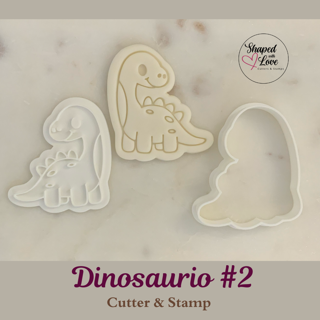 Dinosaurio 2 Cookie Cutter Stamp