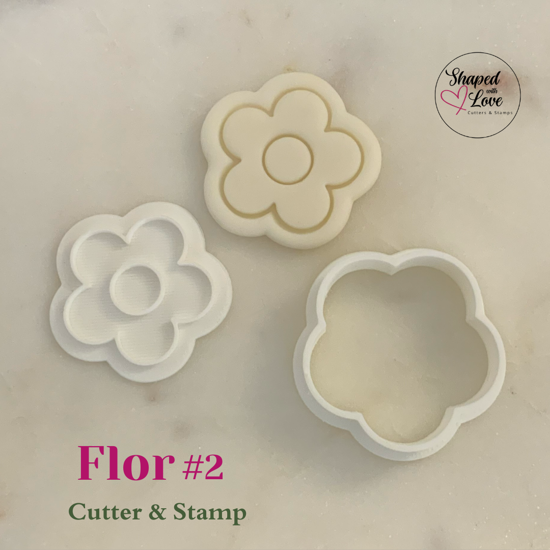 Flor 2 Cookie Cutter Stamp