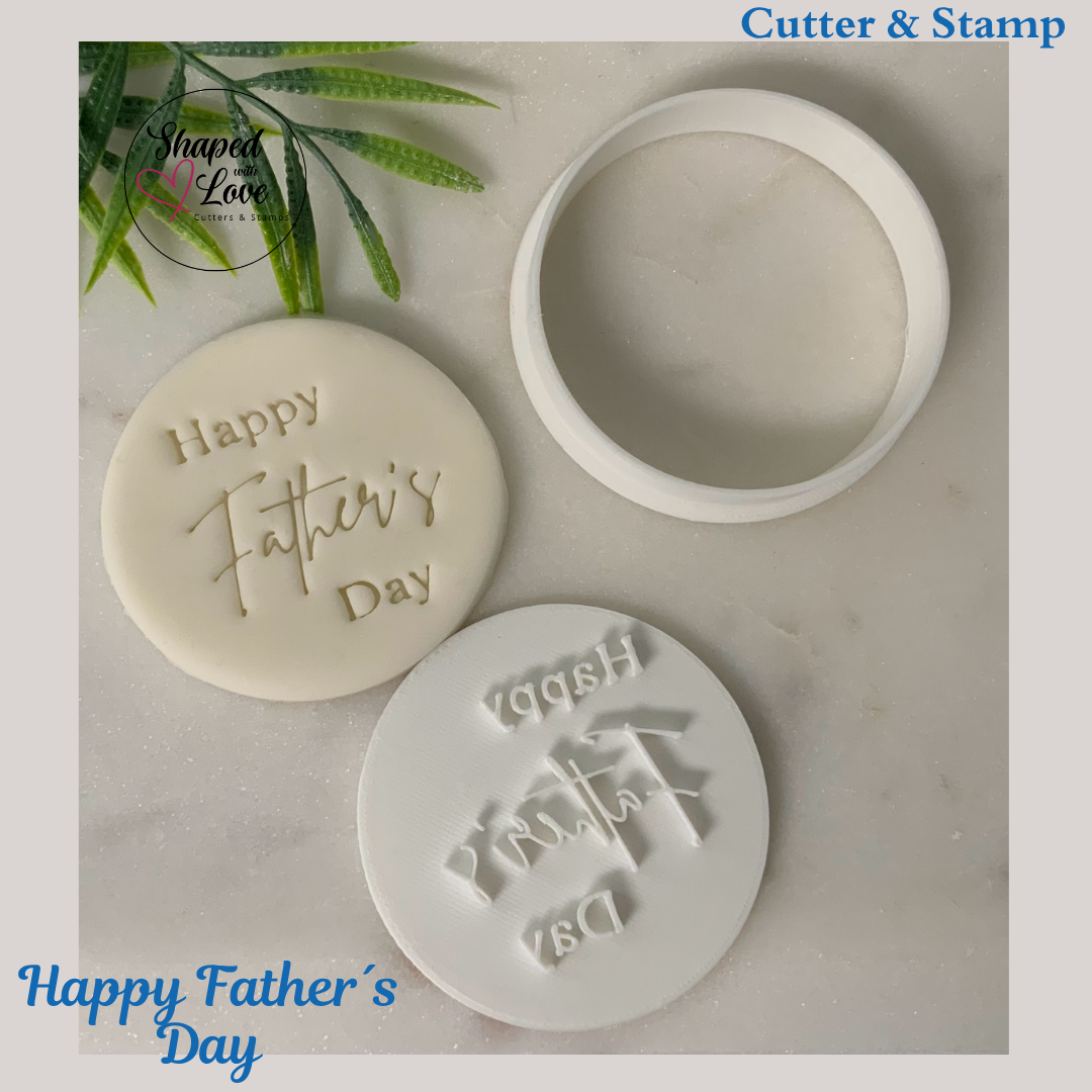 Happy Fathers Day Cookie Cutter Stamp