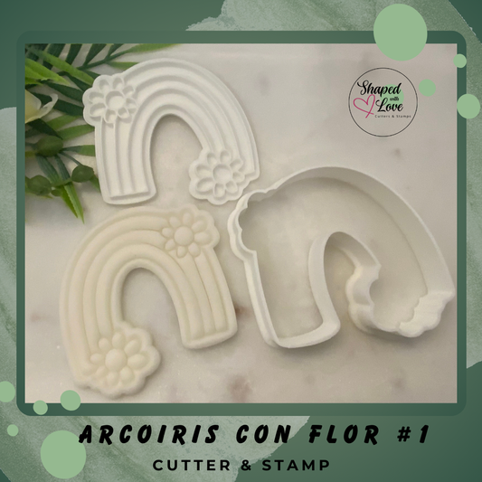 Arcoíris Rainbow Cookie Cutter Stamp