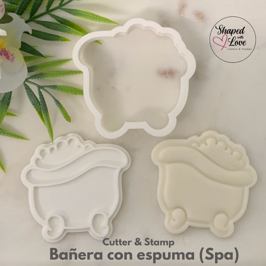Banera con Espuma Spa Cookie Cutter Stamp