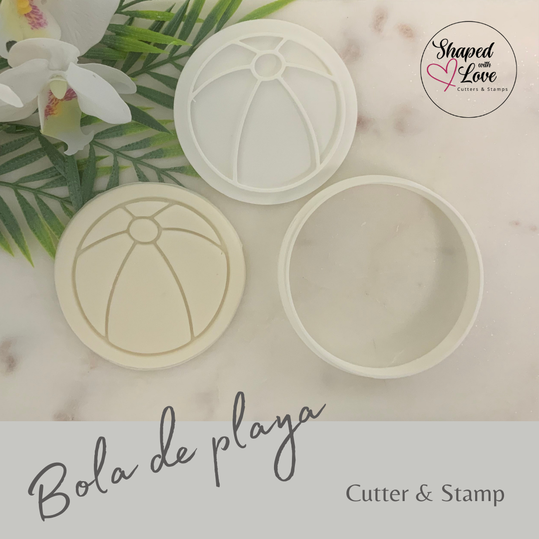 Bola de Playa Cookie Cutter Stamp 