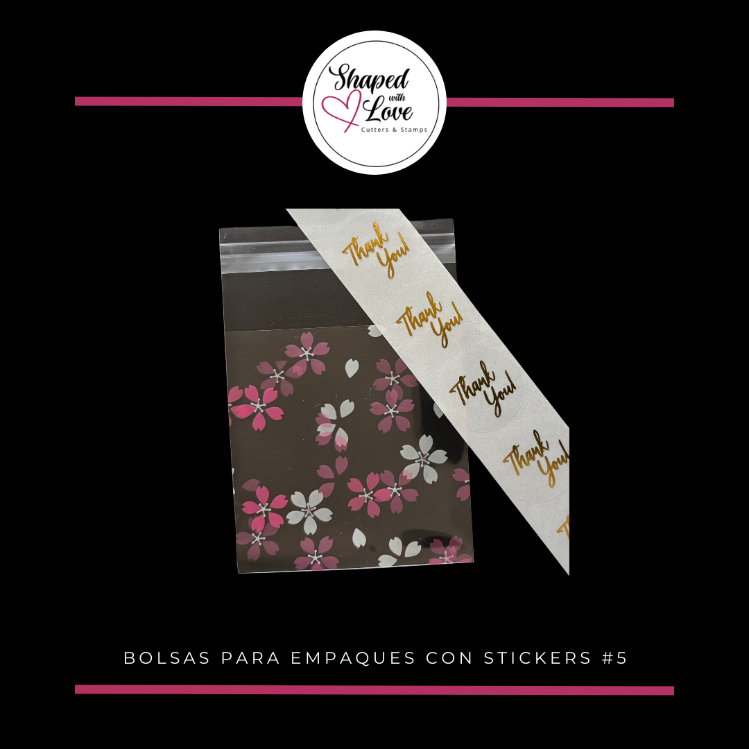 Bolsas para empaques con stickers