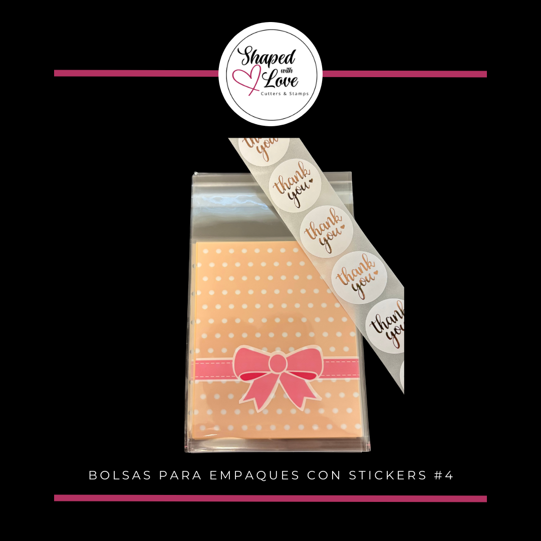 Bolsas para empaques con stickers