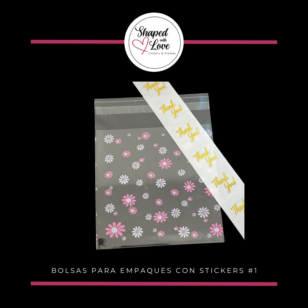 Bolsas de empaques para galletas con stickers