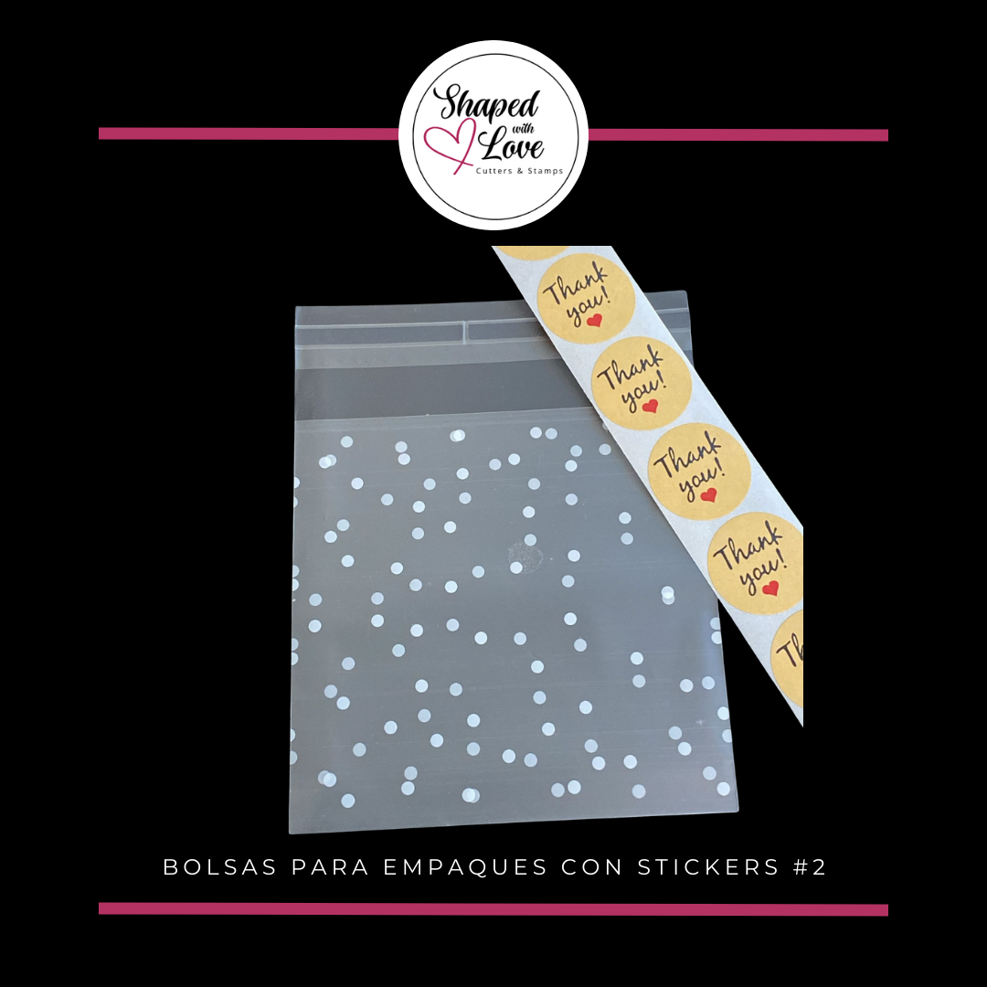 Bolsas de empaques para galletas con stickers