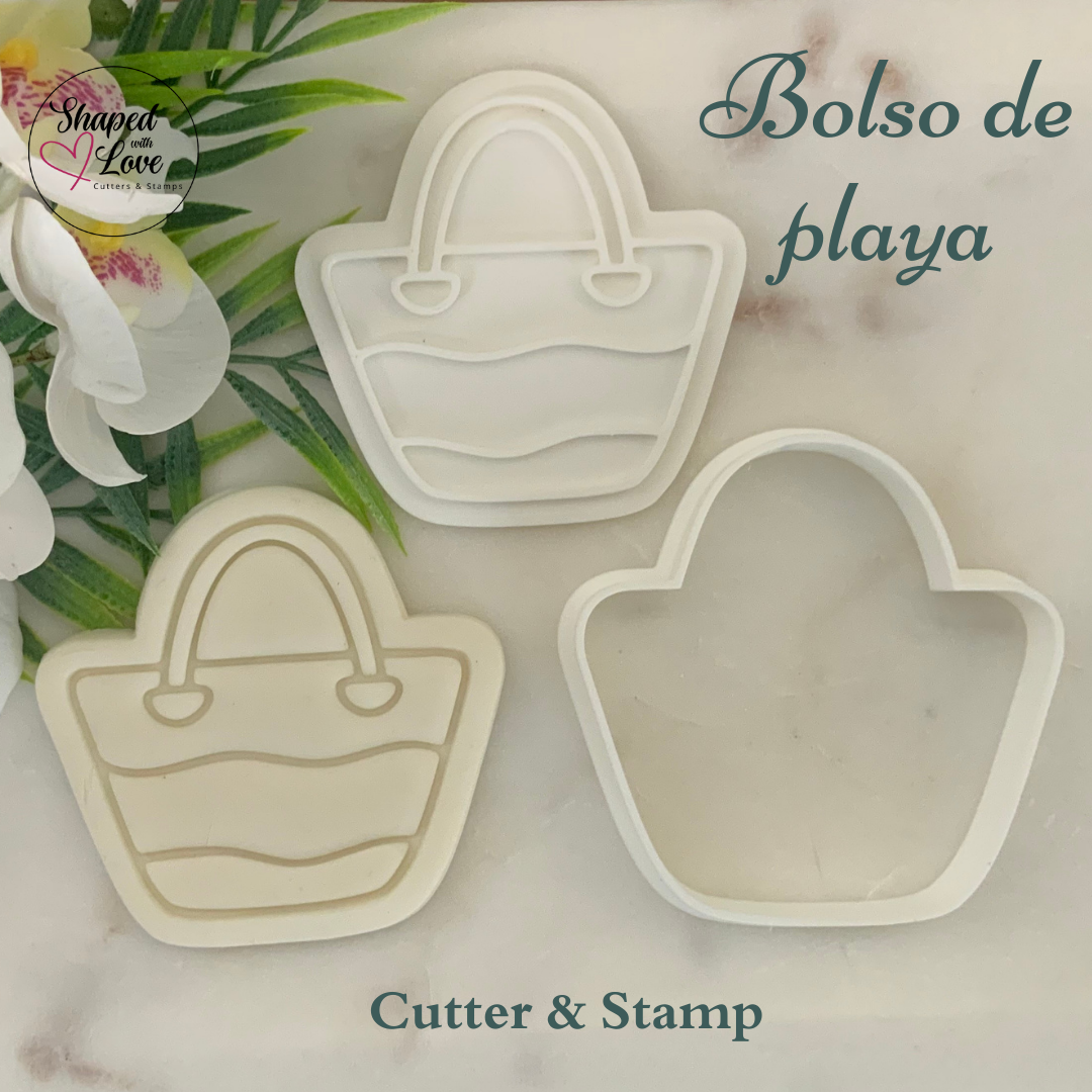 Bolso de playa cookie cutter stamp