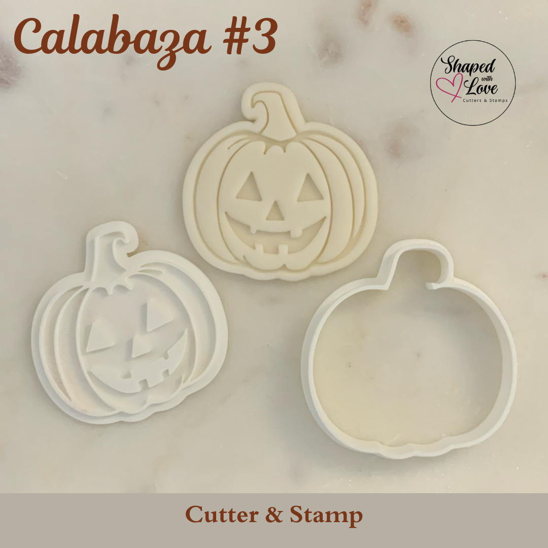 Calabaza 3 Cookie Cutter Stamp