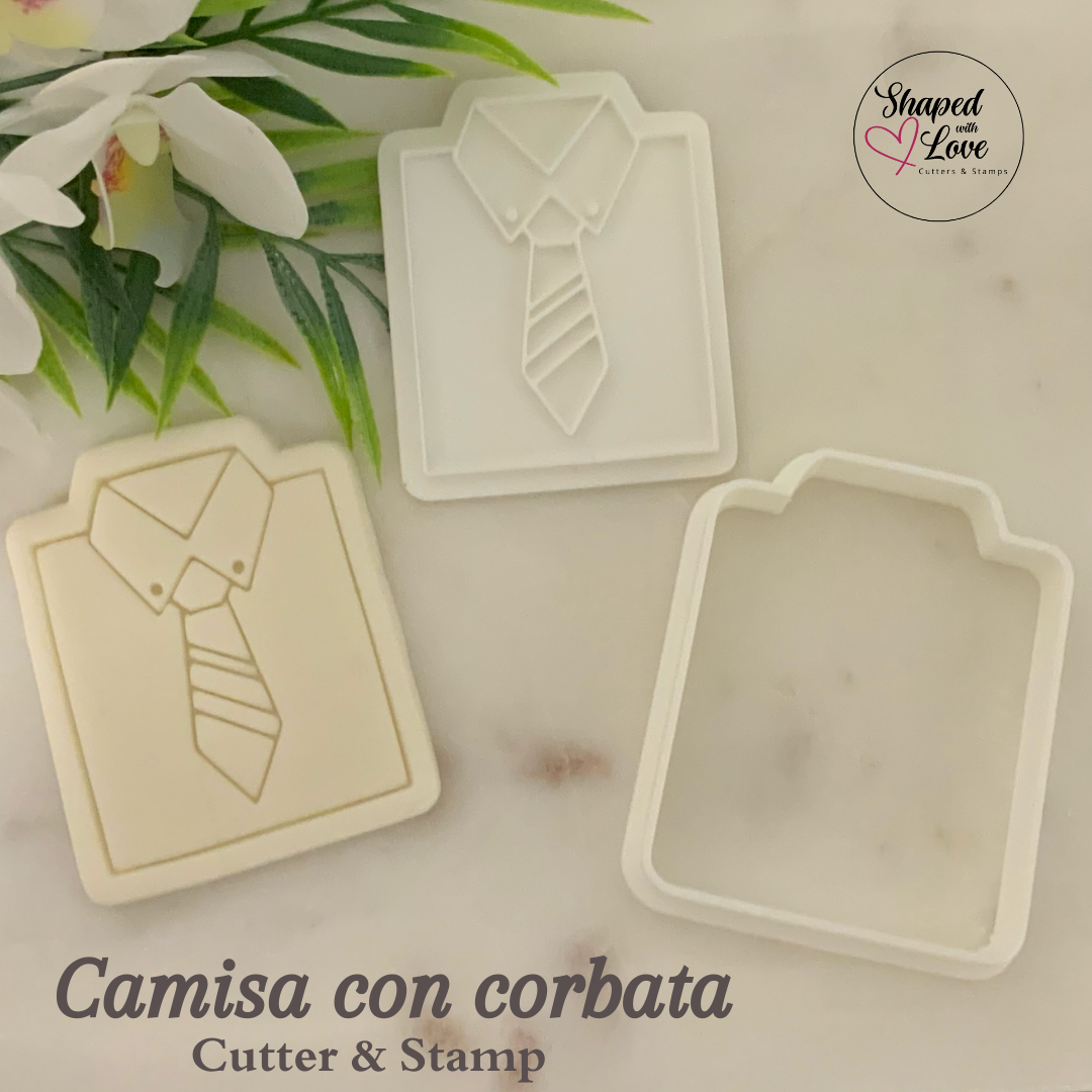 Camisa con Corbata Cookie Cutter Stamp