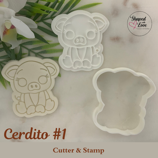Cerdito Cookie Cutter Stamp