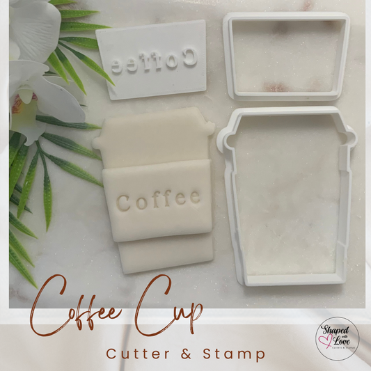 Coffee Cup Cookie Cutter Stamp