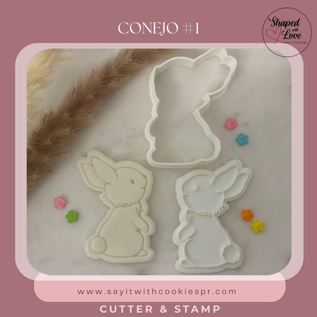 Conejo Bunny Cookie Cutter Stamp