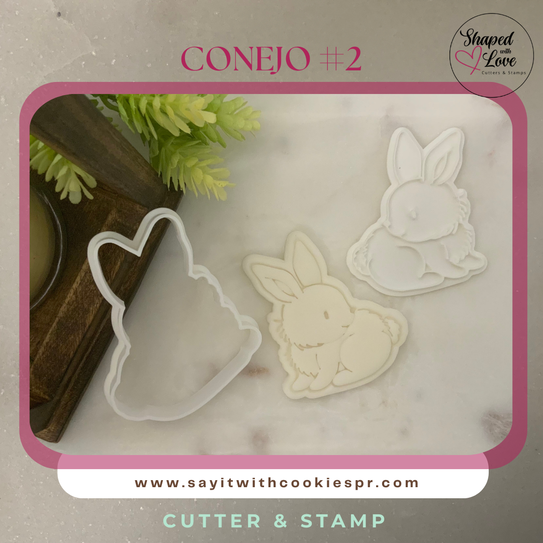 Conejo Bunny  Cookie Cutter Stamp