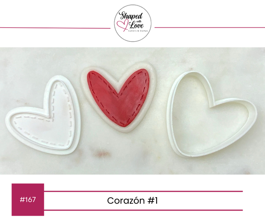 Corazon 1 Cookie Cutter Stamp