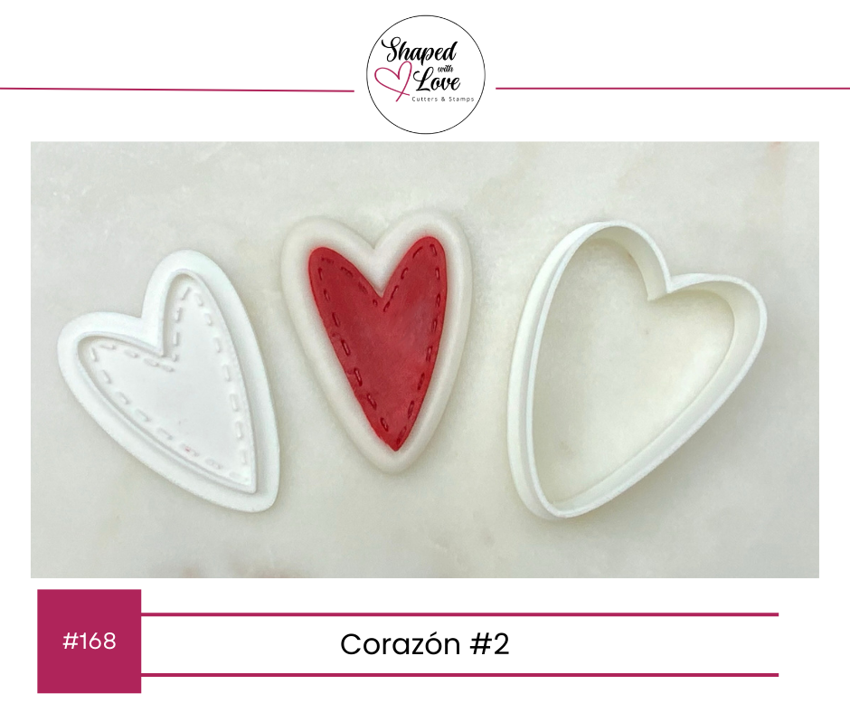 Corazon 2 Cookie Cutter Stamp