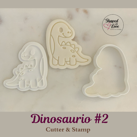 Dinosaurio 2 Cookie Cutter Stamp