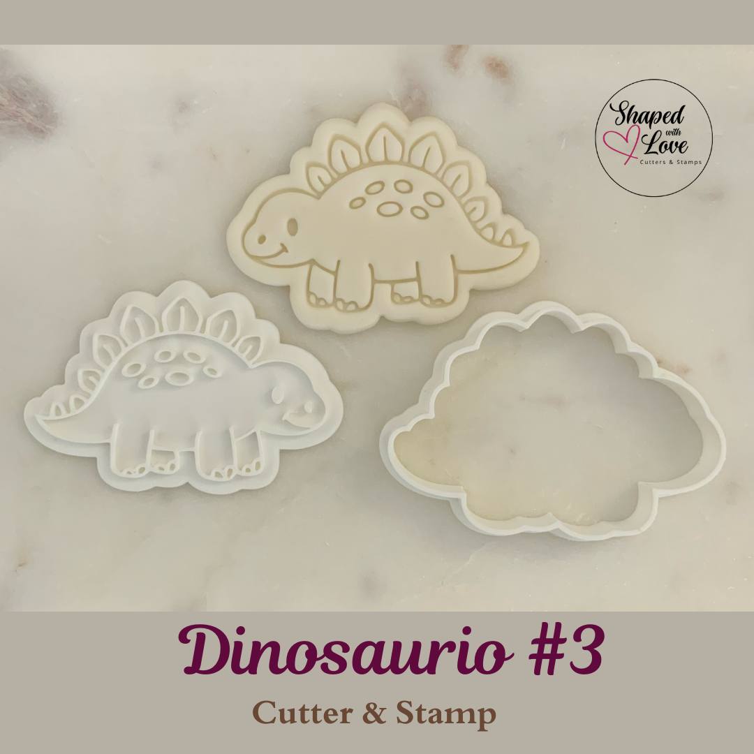 Dinosaurio 3 Cookie Cutter Stamp