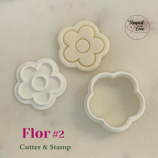 Flor 2 Cookie Cutter Stamp