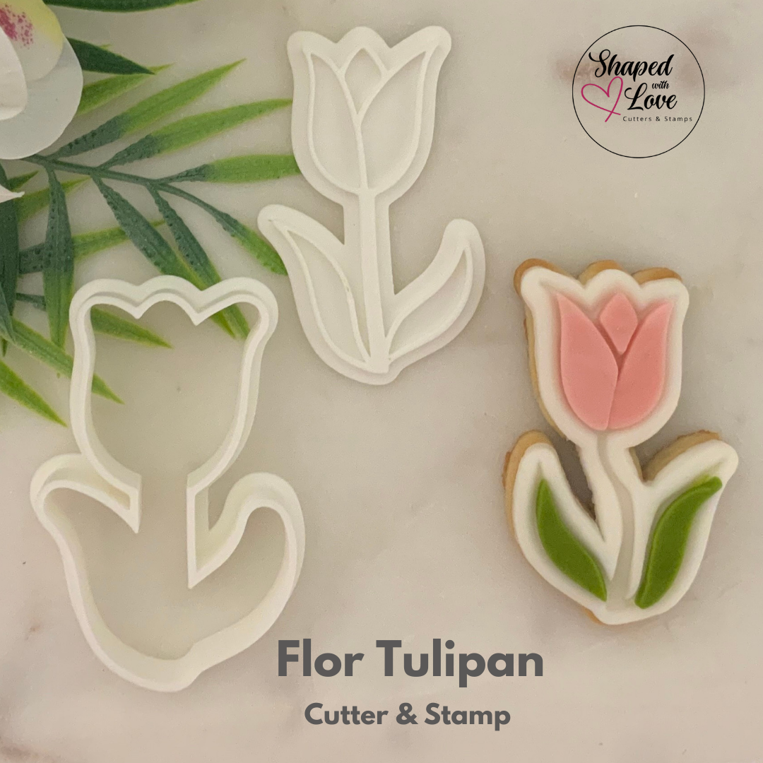 Flor Tulipan Cookie Cutter Stamp