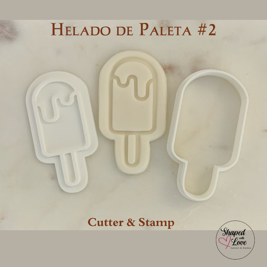 Helado de paleta 2 Cookie Cutter Stamp