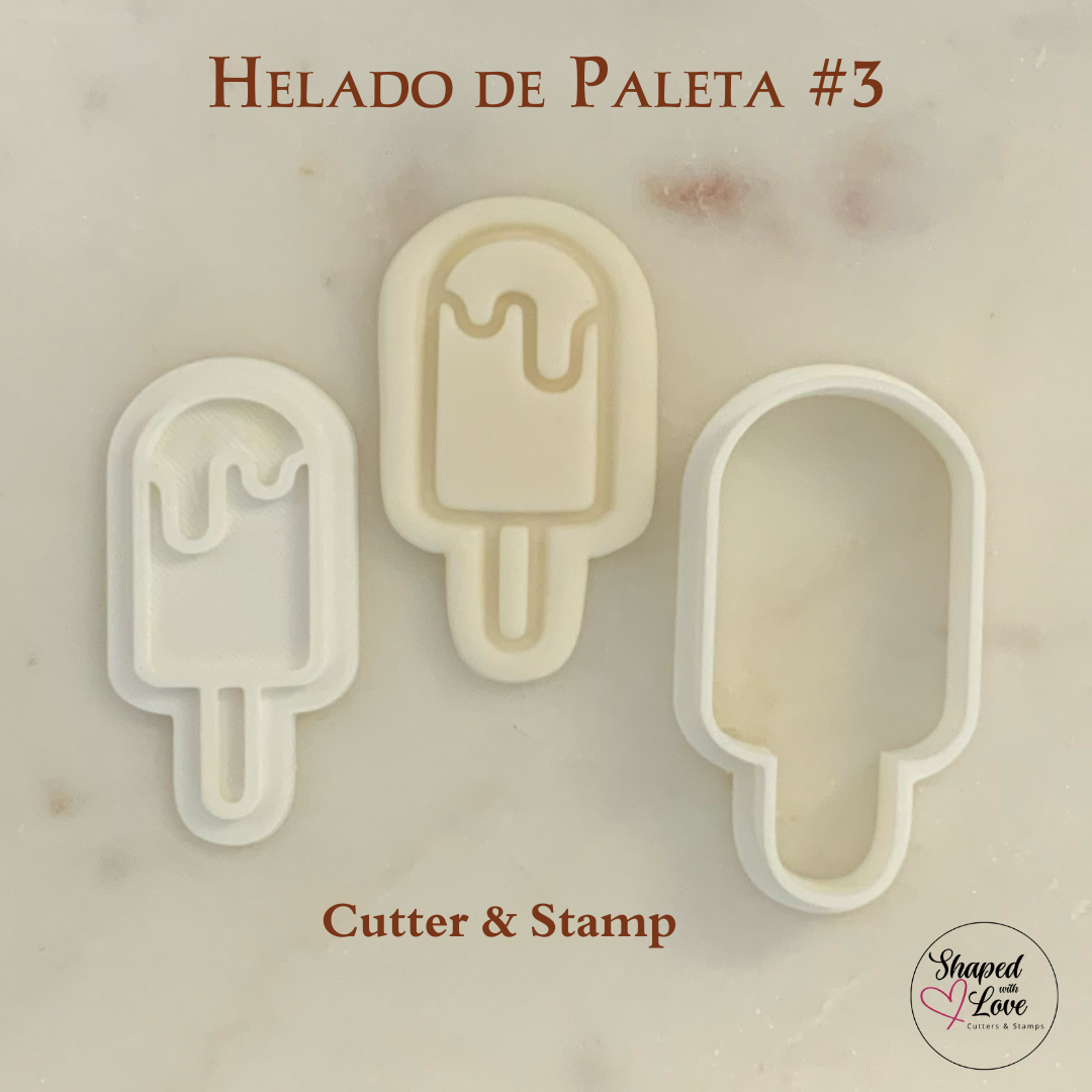 Helado de paleta 3 Cookie Cutter Stamp