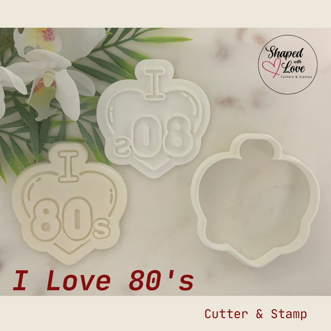 I Love 80 Cookie Cutter Stamp