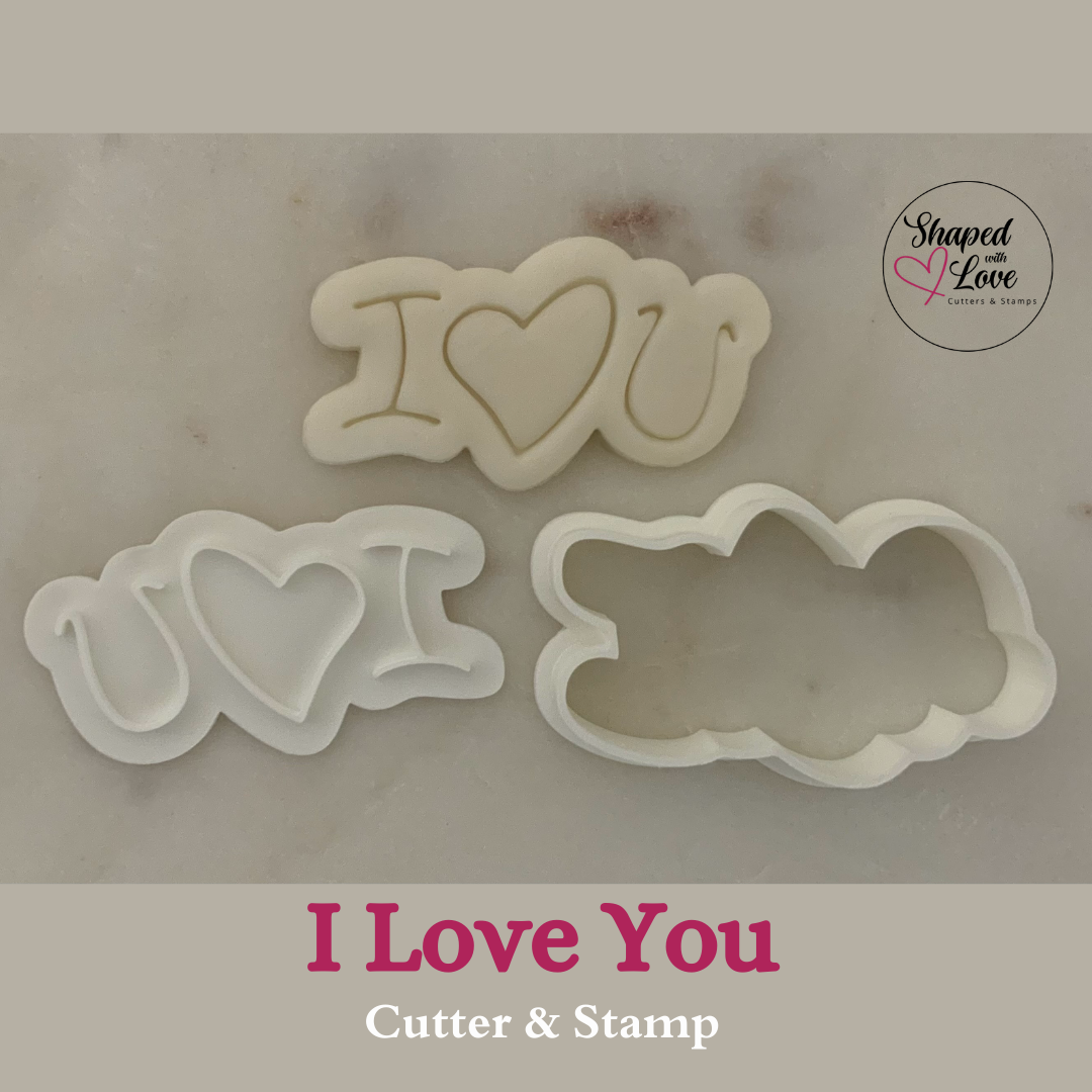I Love You Cookie Cutter Stamp