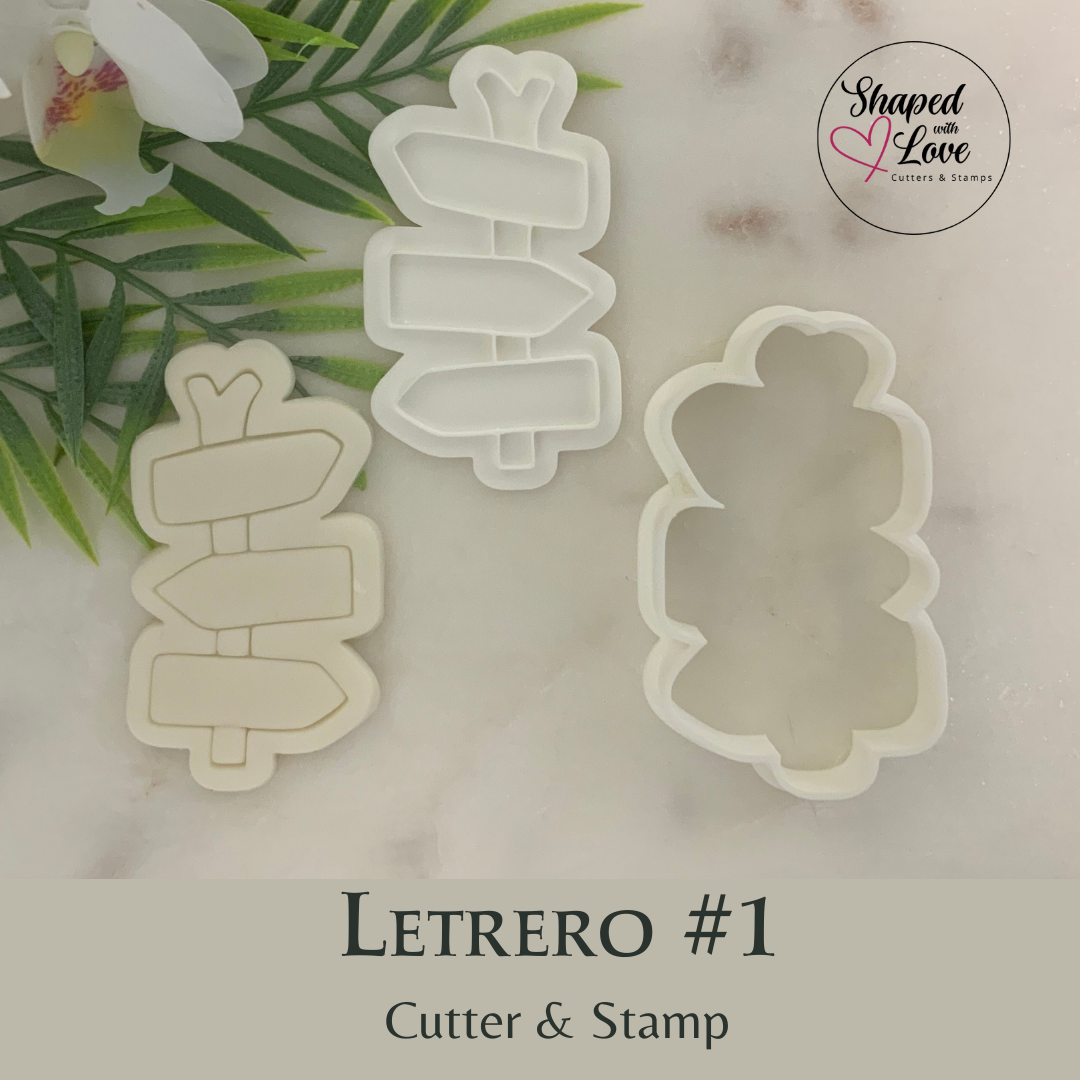 Letrero Cookie Cutter Stamp