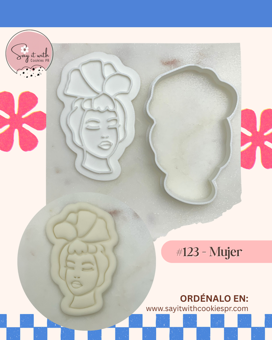Cookie cutters with woman face designs