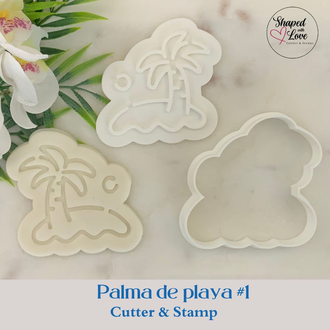 Palmera de Playa Cookie Cutter Stamp