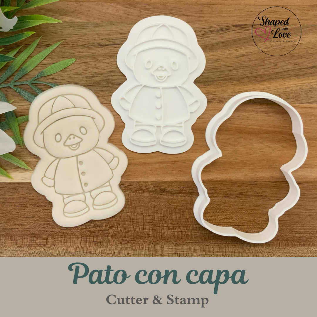 Pato con capa Cookie Cutter Stamp