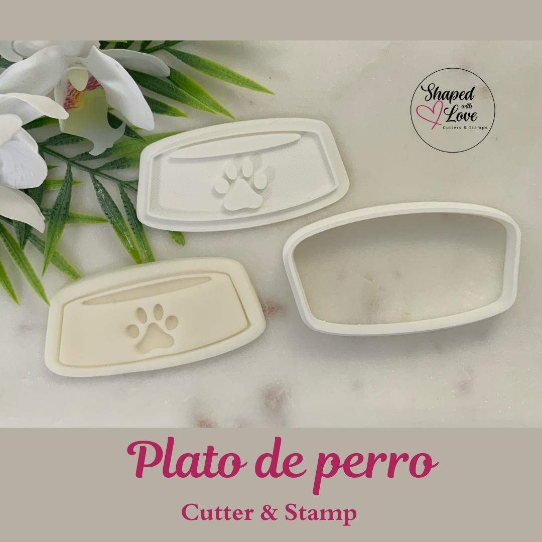 Plato de perro Cookie Cutter Stamp