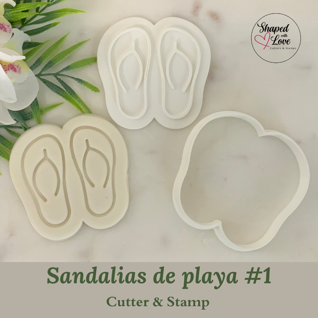Sandalias de Playa Cookie Cutter Stamp