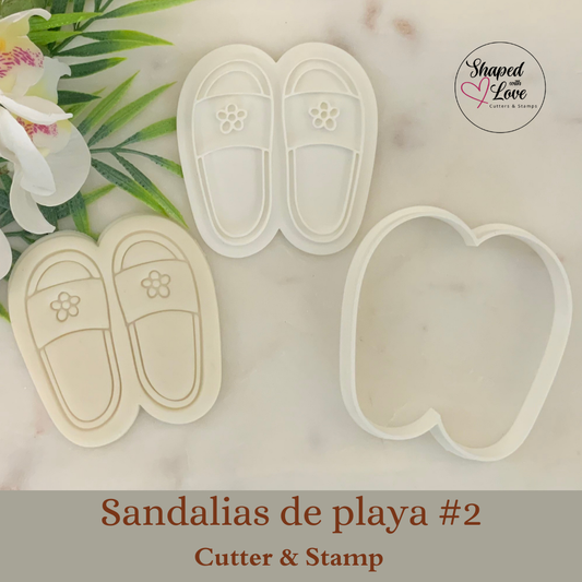 Sandalias de Playa Cookie Cutter Stamp