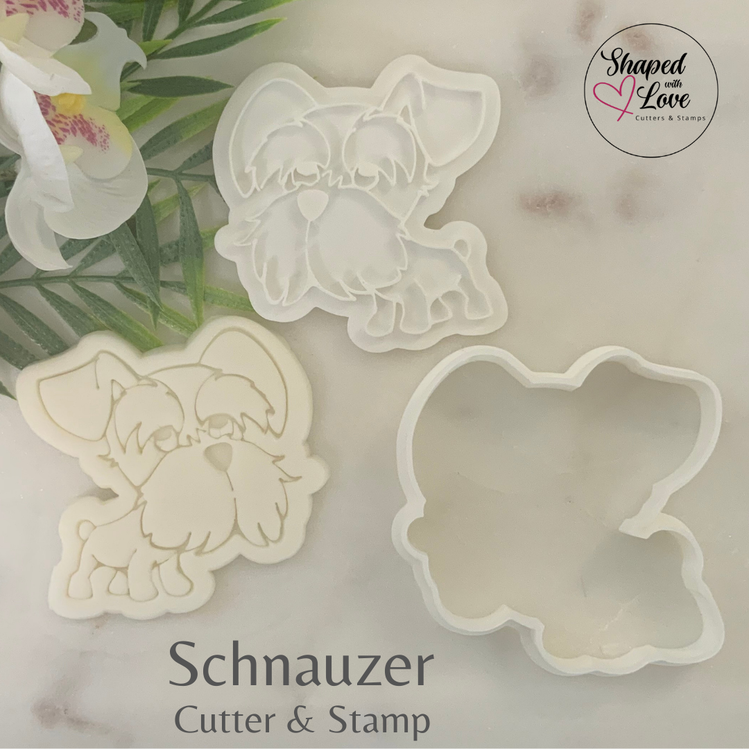 Schnauzer Cookie Cutter Stamp