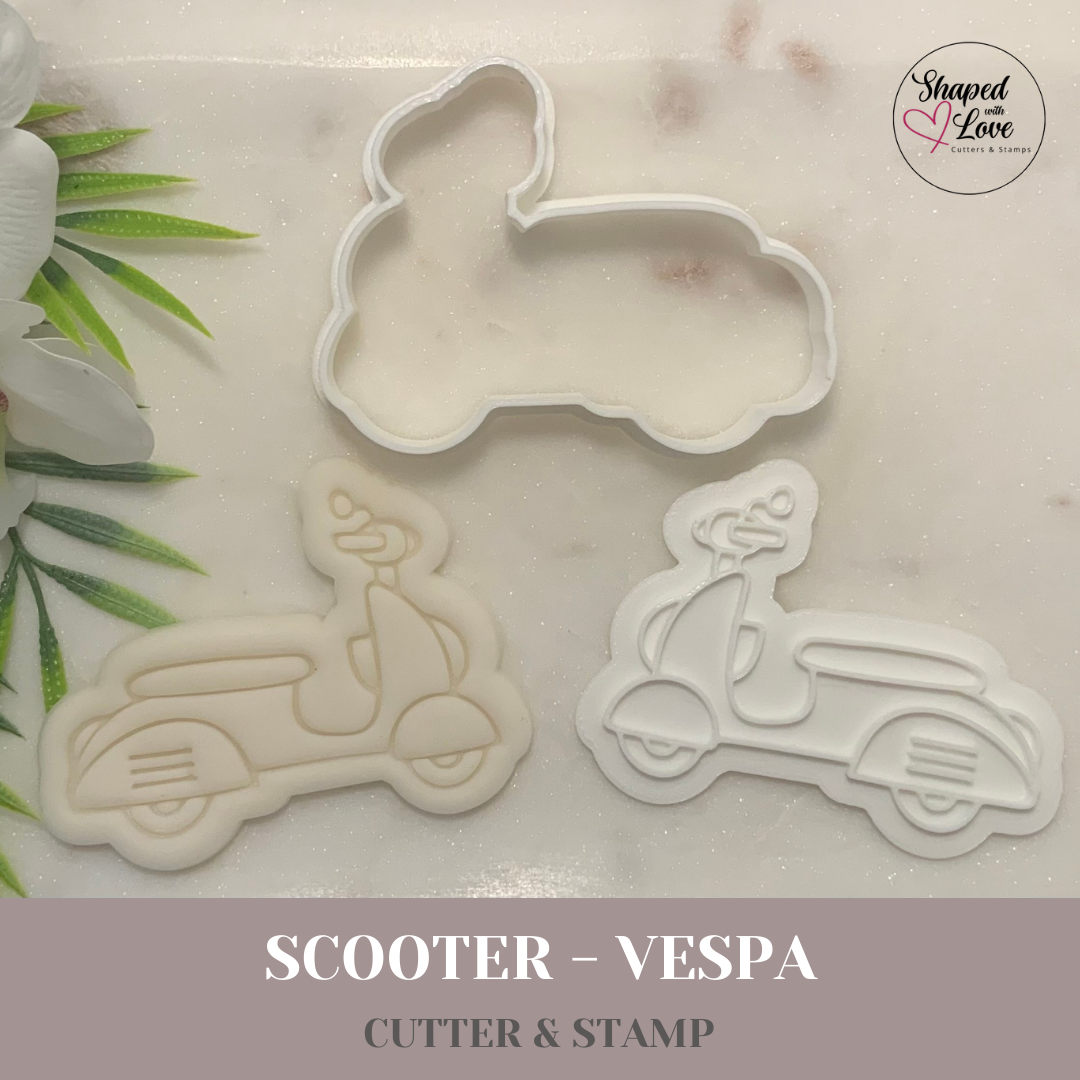 Scooter Vespa Cookie Cutter Stamp