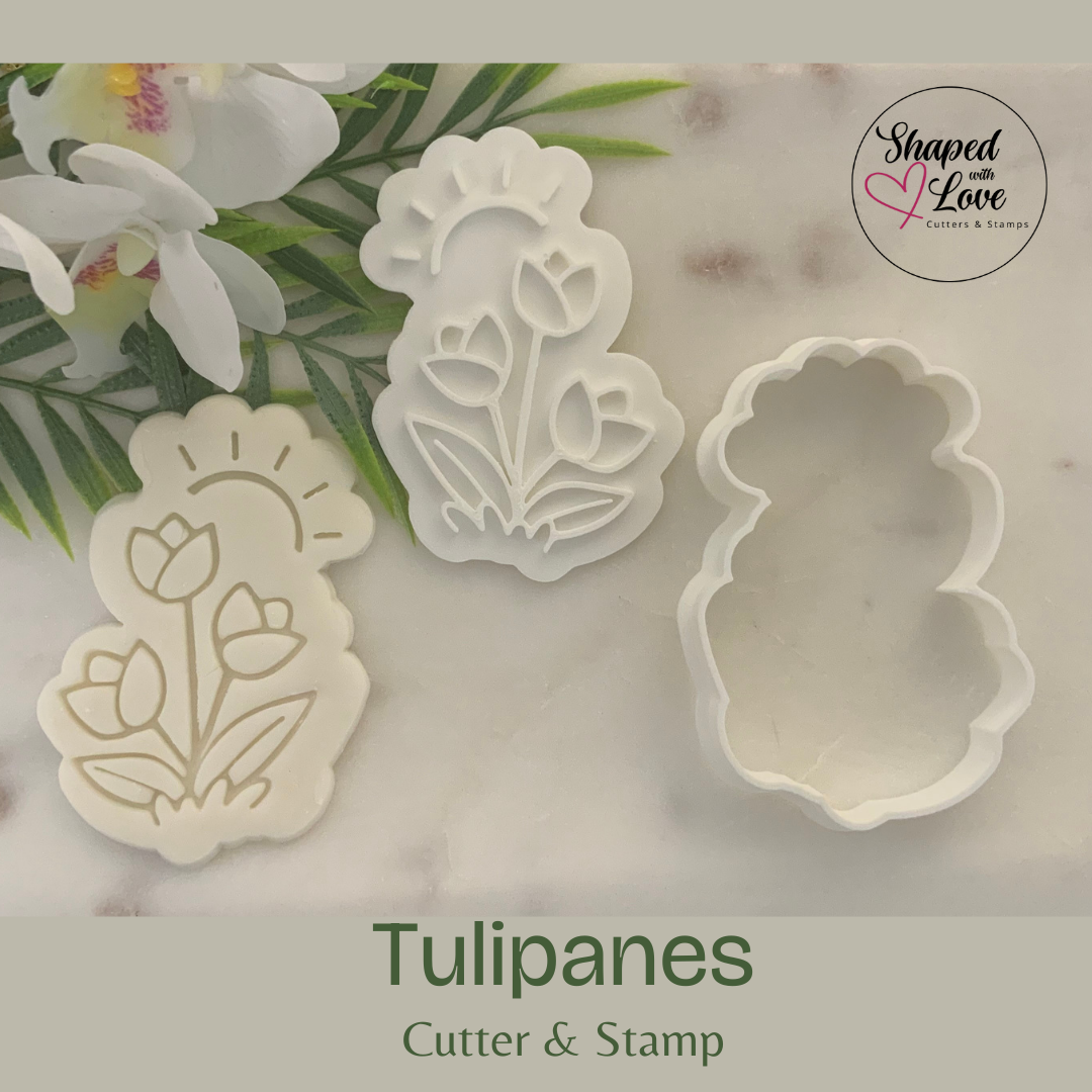 Tulipanes Cookie Cutter Stamp
